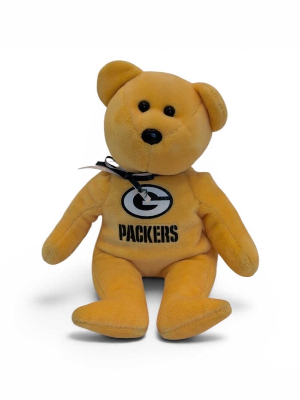 Ty Beanie Baby Green Bay Packers Yellow Football Bear Plush 2016